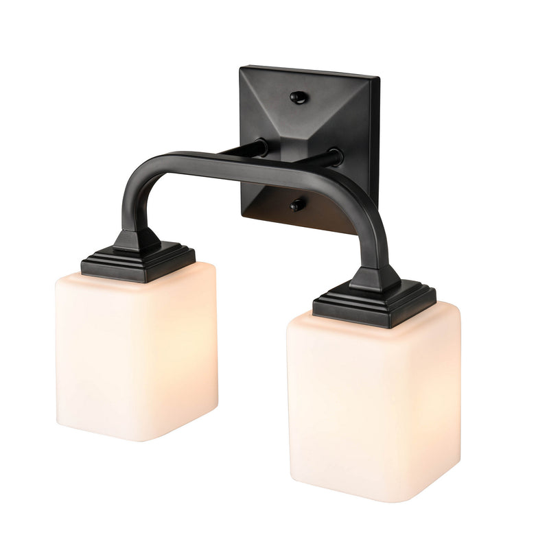 Millennium 4322-MB Two Light Vanity, Matte Black Finish at LightingWellCo