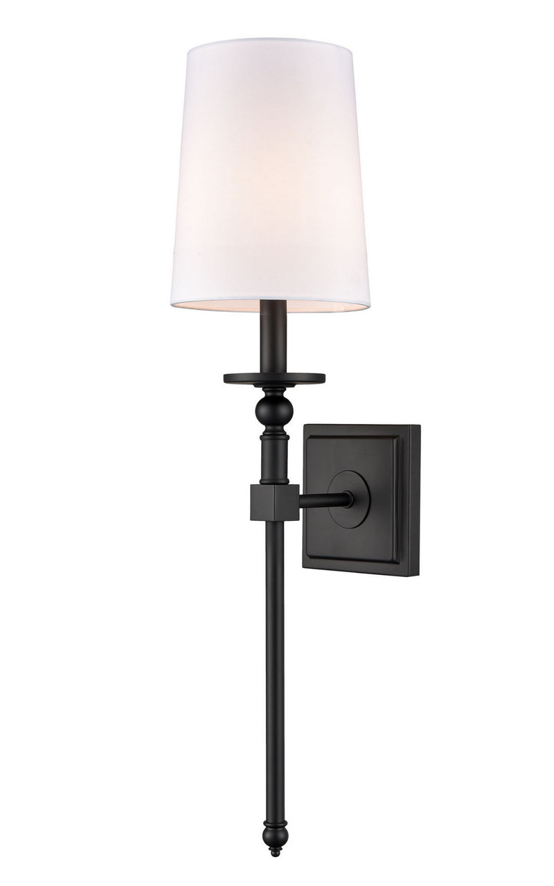 Millennium 6971-MB One Light Wall Mount, Matte Black Finish at LightingWellCo