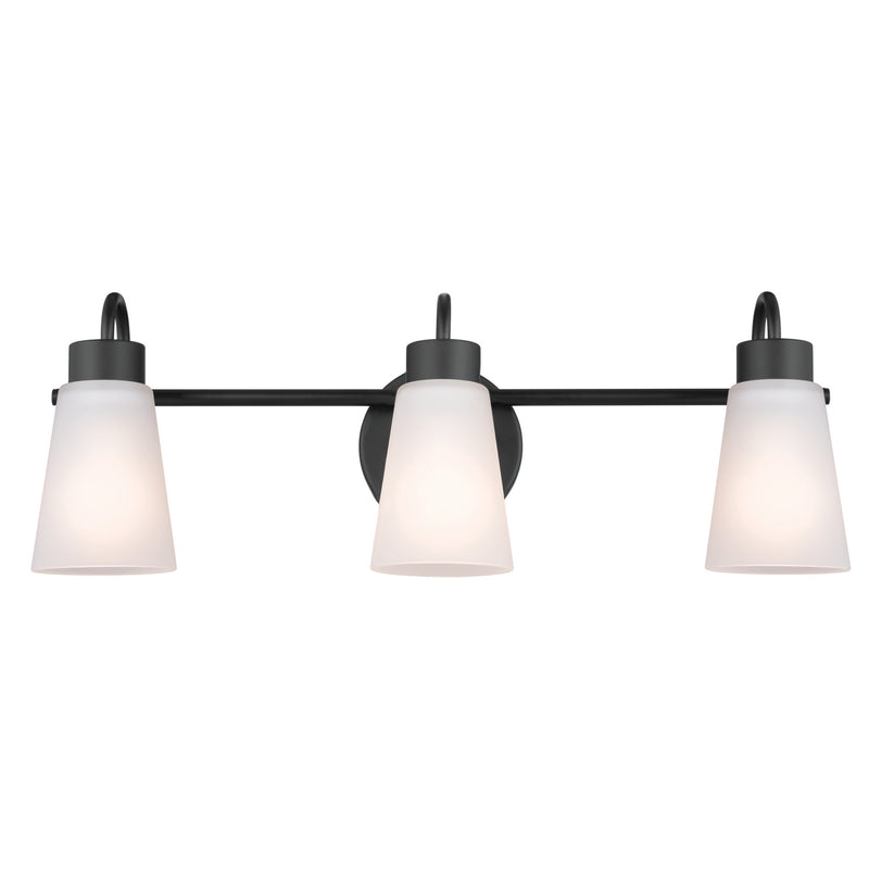 Kichler 55126BK Three Light Bath, Black Finish-LightingWellCo