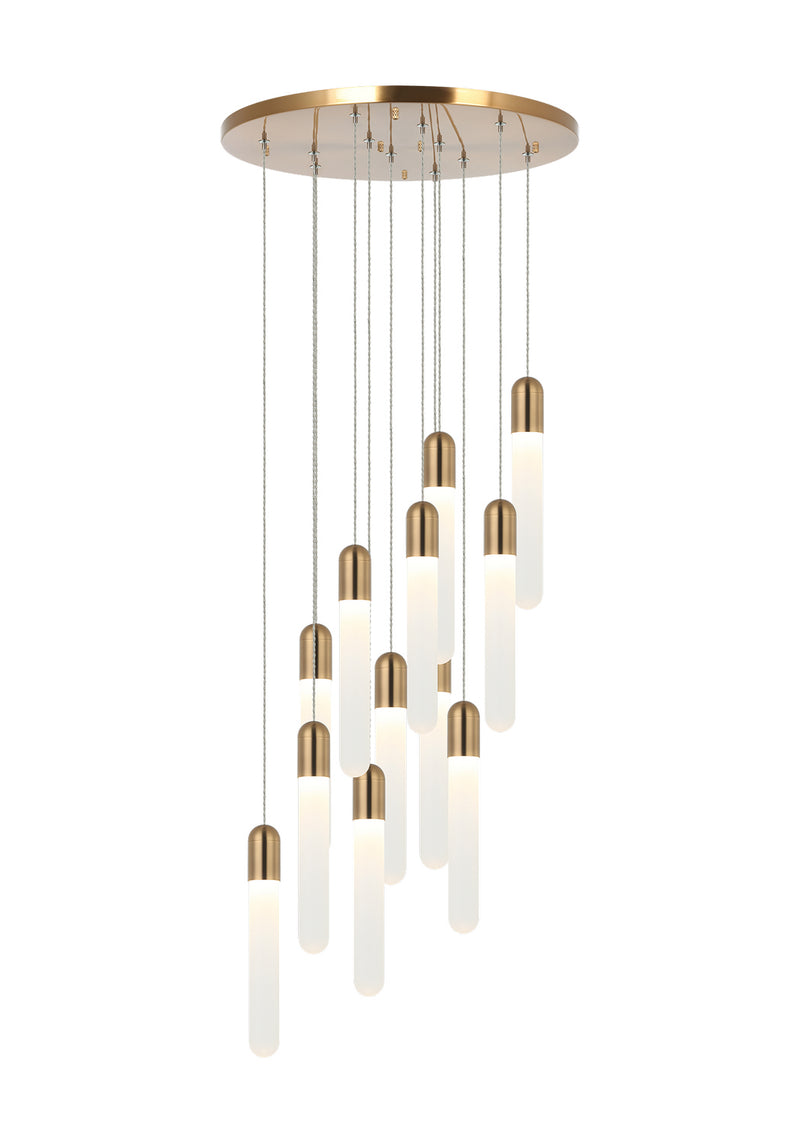 Matteo Lighting C65812AG Pendant, Aged Gold Brass Finish - LightingWellCo