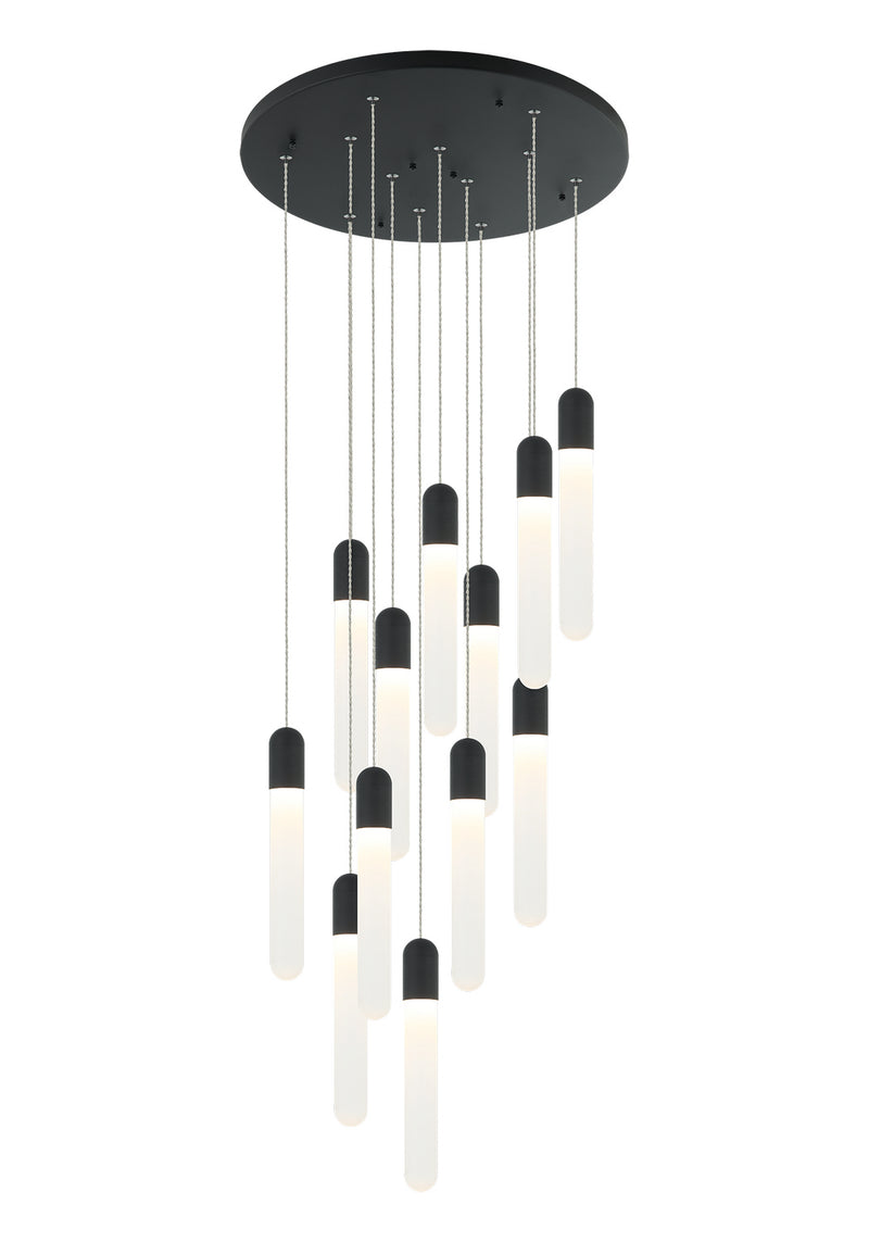 Matteo Lighting C65812MB Pendant, Matte Black Finish - LightingWellCo