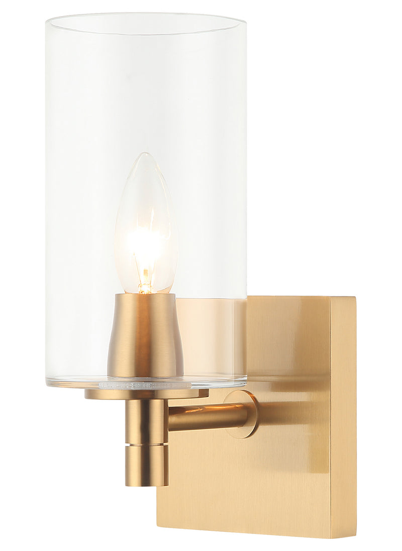 Matteo Lighting S04901AGCL Wall Sconce, Aged Gold Brass Finish - LightingWellCo