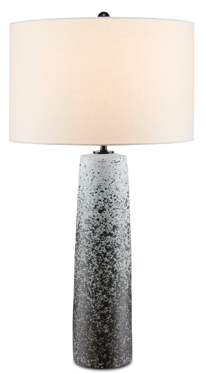 Currey and Company 6000-0768 One Light Table Lamp, Matte Black/Dark Green Finish-LightingWellCo