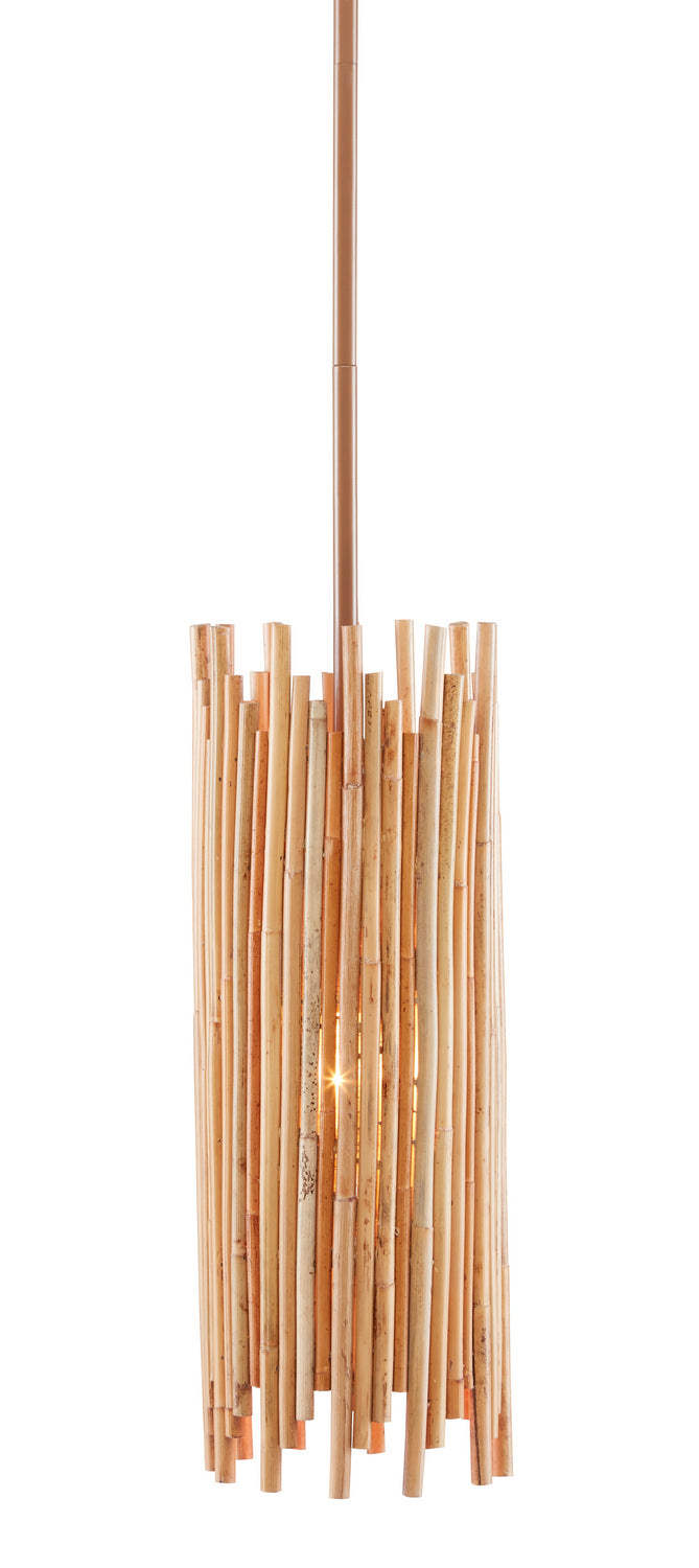 Currey and Company 9000-0843 One Light Pendant, Natural Rattan Finish-LightingWellCo