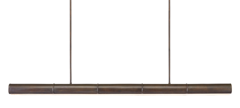 Currey and Company 9000-0862 Five Light Linear Chandelier, Bronze Verdigris/White Finish-LightingWellCo