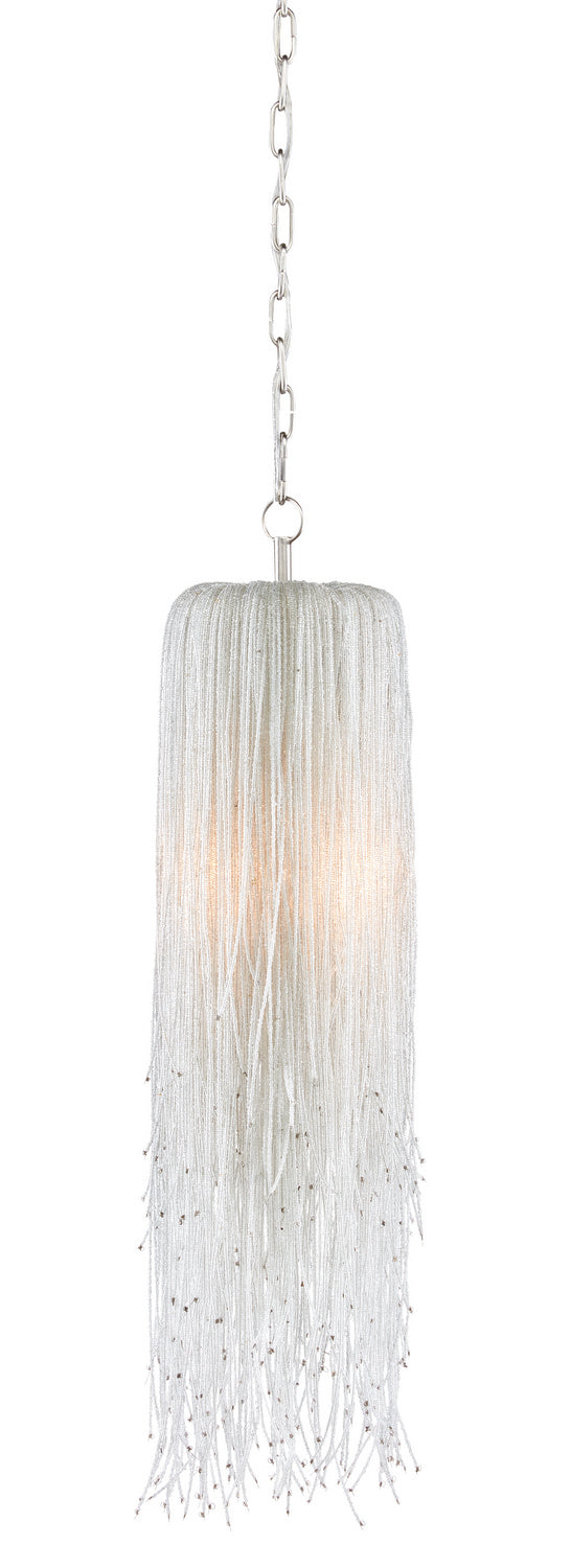 Currey and Company 9000-0867 One Light Pendant, Nickel/Clear Finish-LightingWellCo