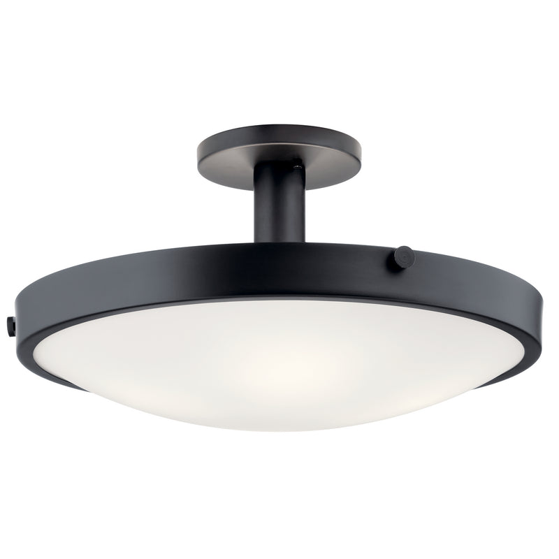 Kichler 42246BK Four Light Semi Flush Mount, Black Finish-LightingWellCo