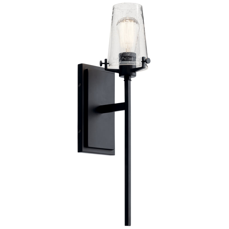 Kichler 45295BK One Light Wall Sconce, Black Finish-LightingWellCo