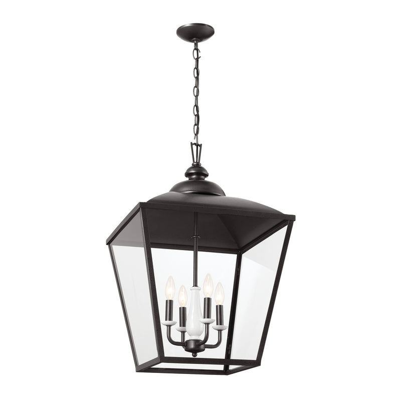 Kichler 52475AVI Four Light Foyer Pendant, Anvil Iron Finish-LightingWellCo