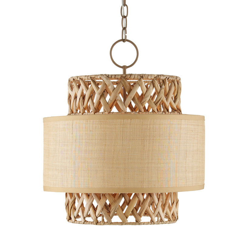 Currey and Company 9000-0926 Four Light Pendant, Khaki/Natural Finish-LightingWellCo