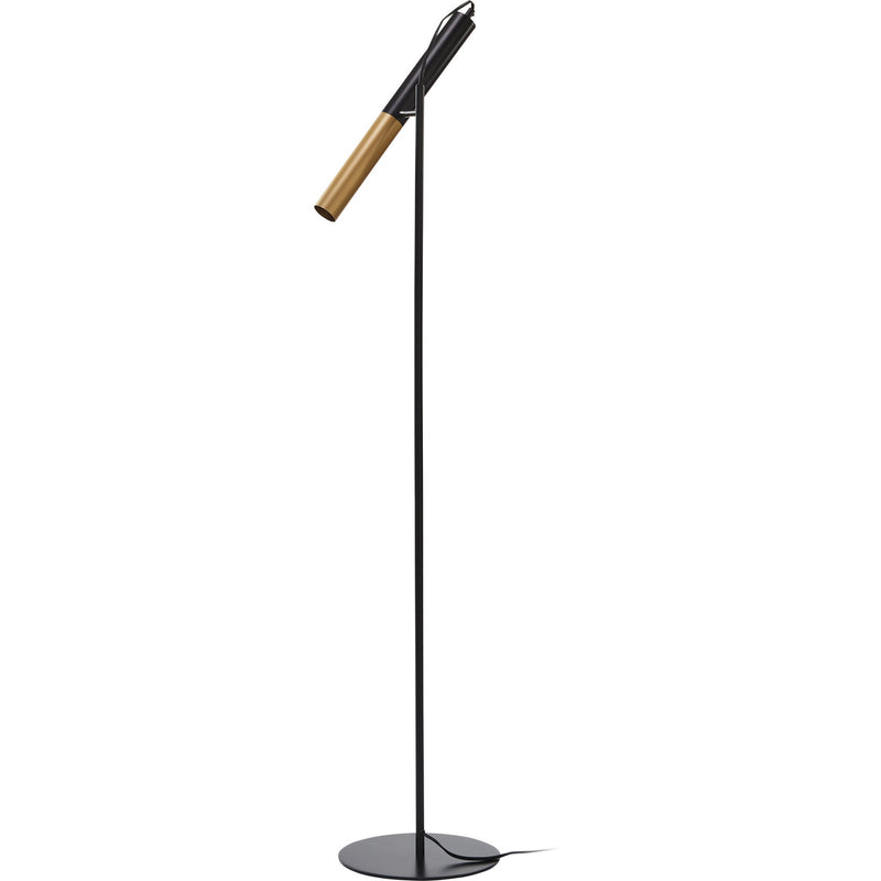 Renwil LPF3120 One Light Floor Lamp, Powder Coated Matte Black & Plated Antique Brass Finish-LightingWellCo