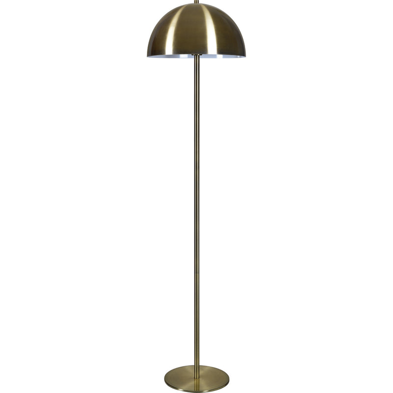 Renwil LPF3127 One Light Floor Lamp, Plated Antique Brushed Brass(White Inner Shade) Finish-LightingWellCo