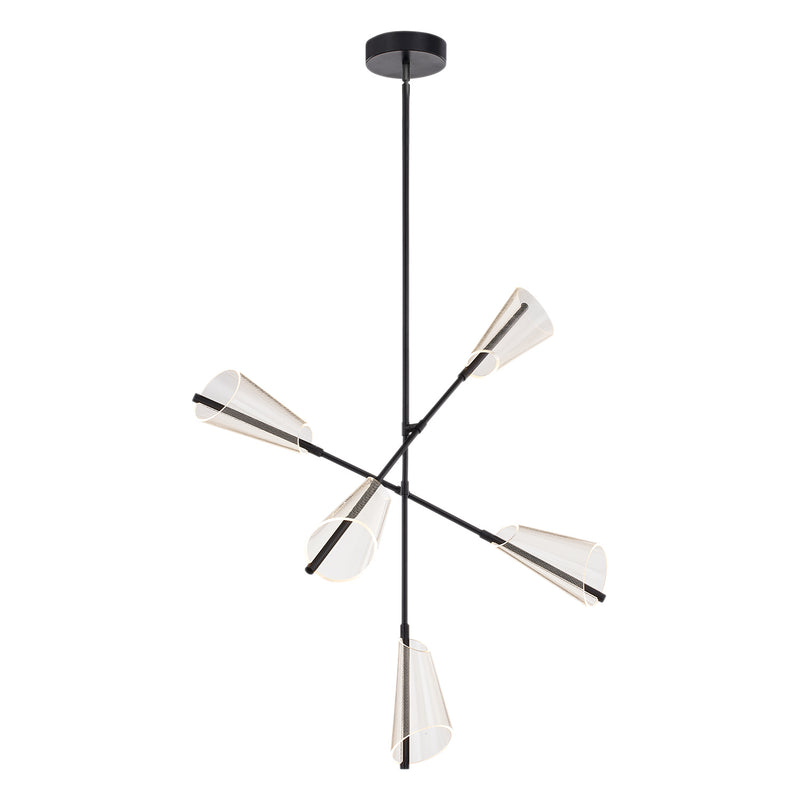 Kuzco Lighting CH62737-BK/LG LED Chandelier,  Finish-LightingWellCo