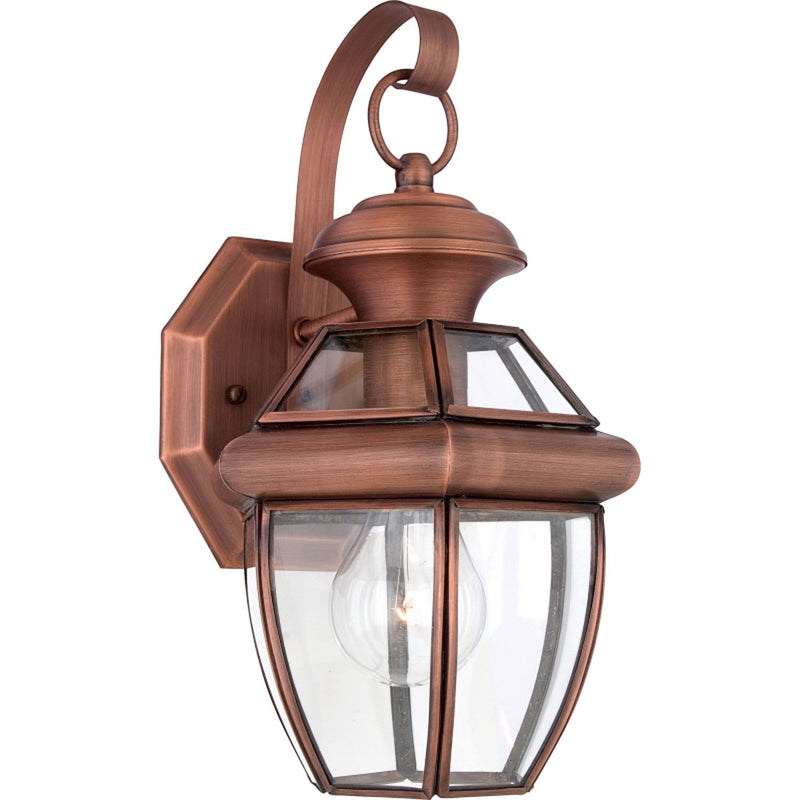 Quoizel NY8315AC One Light Outdoor Wall Lantern, Aged Copper Finish - LightingWellCo