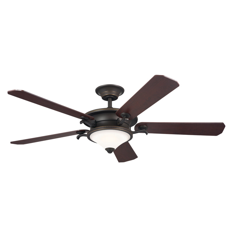 Kichler 300370OZ 60``Ceiling Fan, Olde Bronze w/ Gold Highlights Finish-LightingWellCo