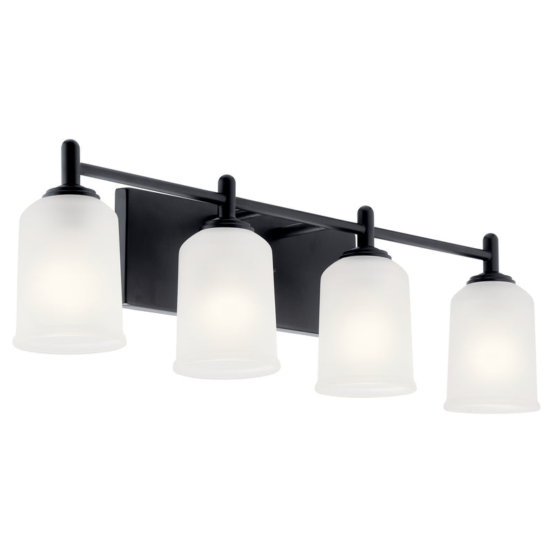 Kichler 45575BK Four Light Bath, Black Finish-LightingWellCo