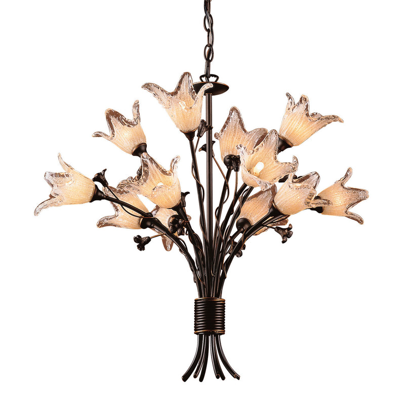 ELK Home 7959/8+4 12 Light Chandelier, Aged Bronze Finish-LightingWellCo