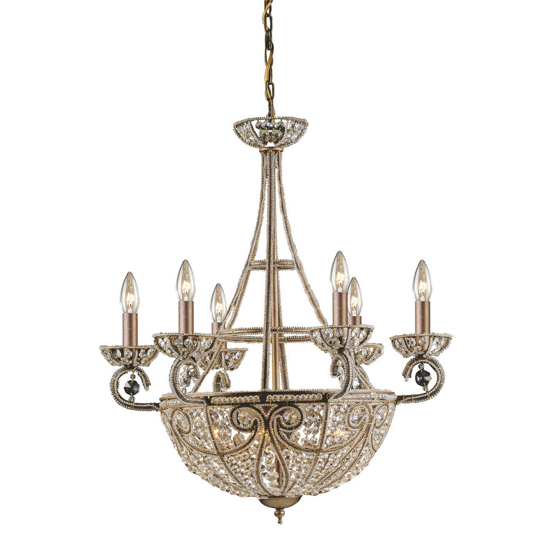 ELK Home 5967/6+4 Ten Light Chandelier, Dark Bronze Finish-LightingWellCo