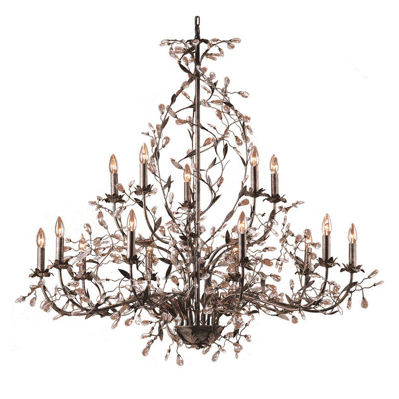 ELK Home 8056/10+5 15 Light Chandelier, Deep Rust Finish-LightingWellCo