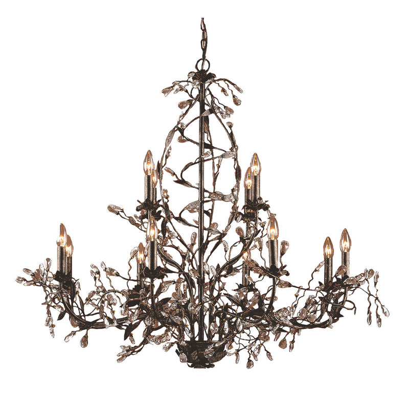 ELK Home 8055/8+4 12 Light Chandelier, Deep Rust Finish-LightingWellCo