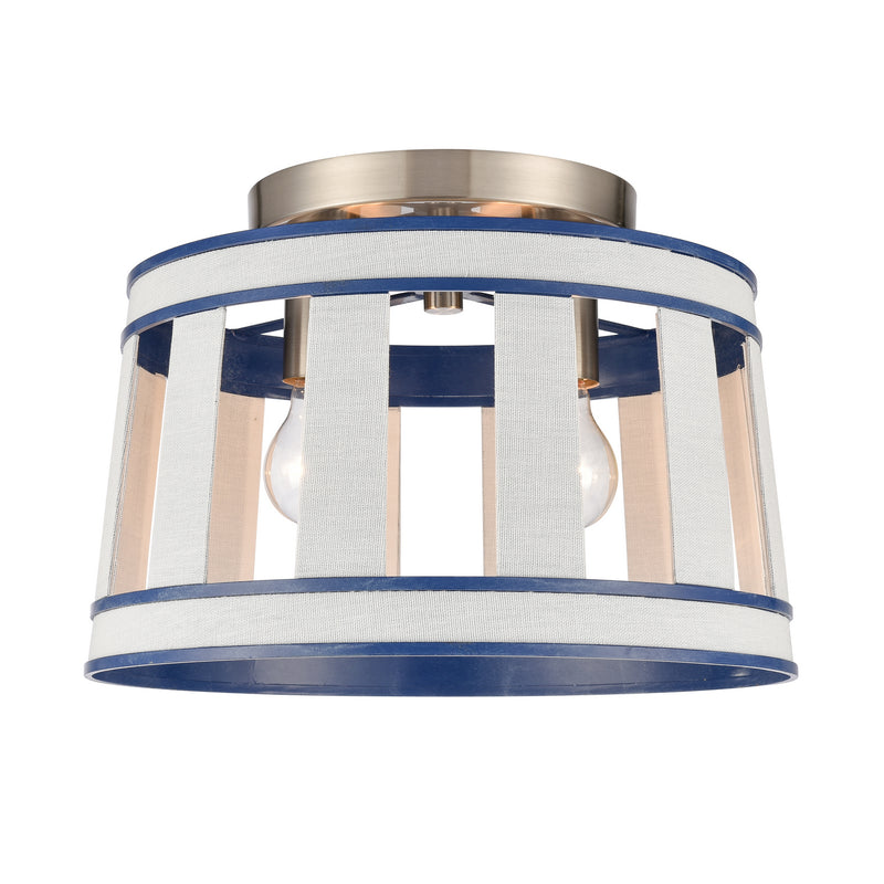 ELK Home 63115/2 Two Light Semi Flush Mount, Ocean Blue Finish-LightingWellCo