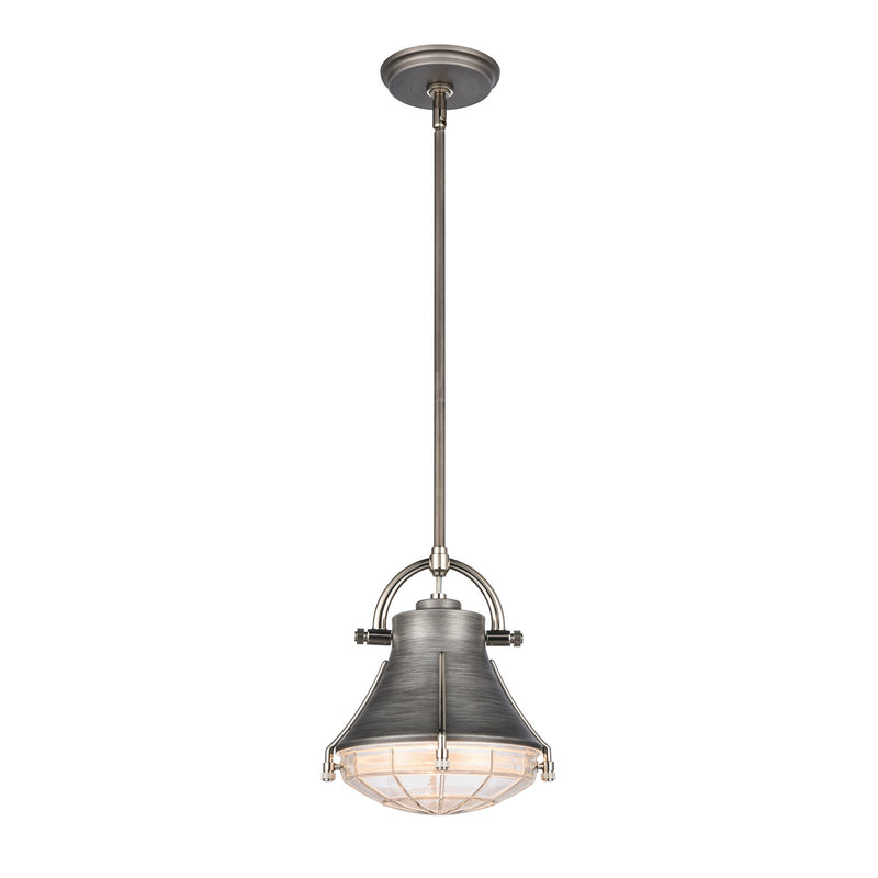 ELK Home 67765/1 One Light Mini Pendant, Weathered Zinc Finish-LightingWellCo