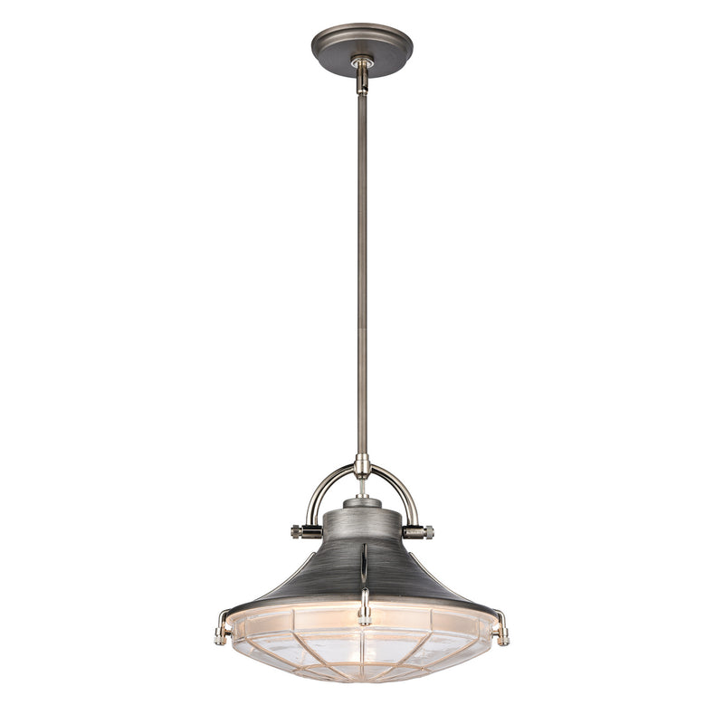 ELK Home 67766/1 One Light Pendant, Weathered Zinc Finish-LightingWellCo