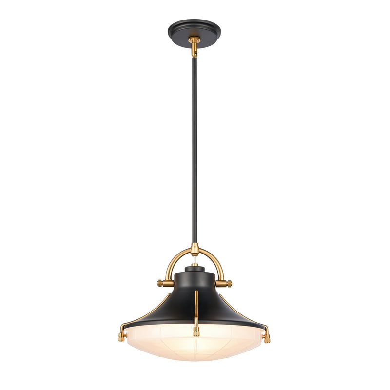 ELK Home 67776/1 One Light Pendant, Matte Black Finish-LightingWellCo