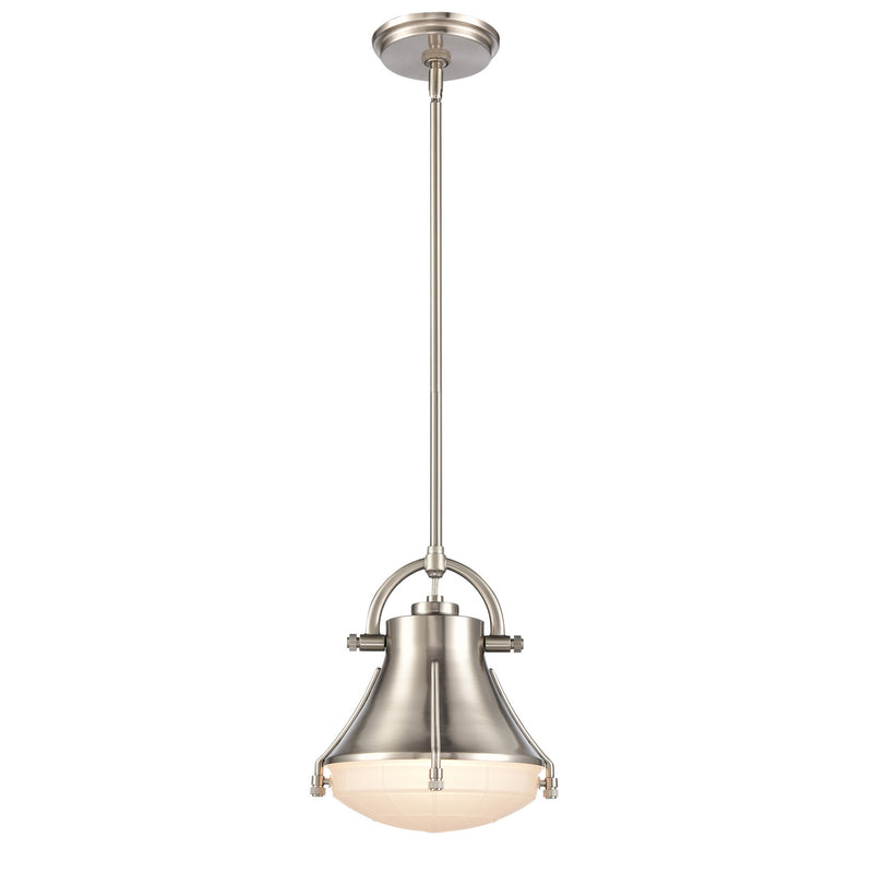 ELK Home 67785/1 One Light Mini Pendant, Satin Nickel Finish-LightingWellCo