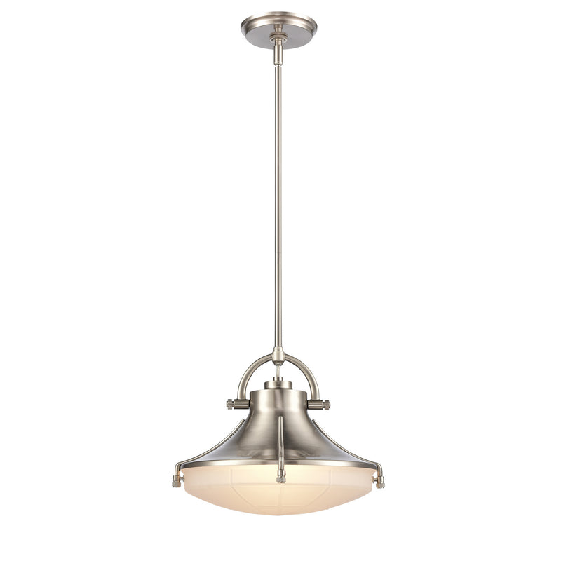 ELK Home 67786/1 One Light Pendant, Satin Nickel Finish-LightingWellCo