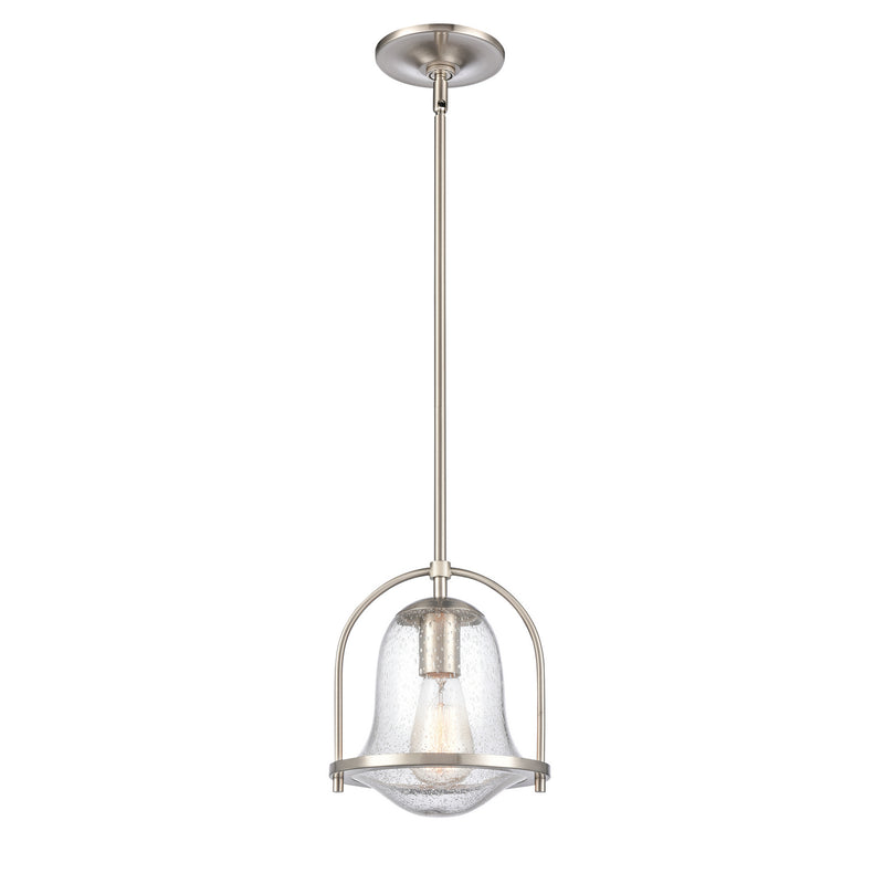 ELK Home 67855/1 One Light Mini Pendant, Satin Nickel Finish-LightingWellCo