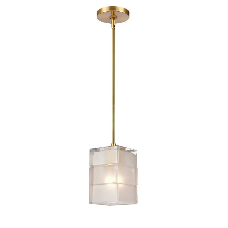 ELK Home 67866/1 One Light Mini Pendant, Satin Brass Finish-LightingWellCo