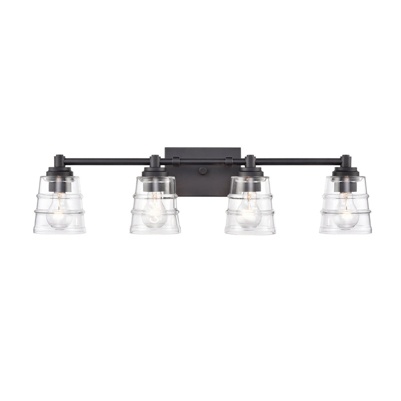 ELK Home 67983/4 Four Light Vanity, Matte Black Finish-LightingWellCo