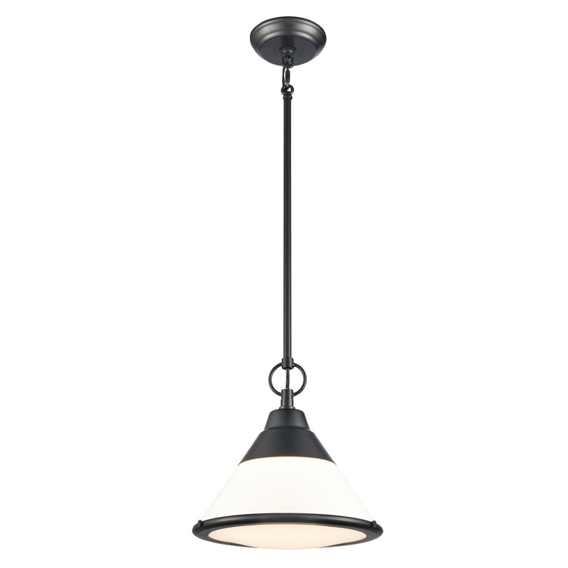 ELK Home 81435/1 One Light Pendant, Matte Black Finish-LightingWellCo