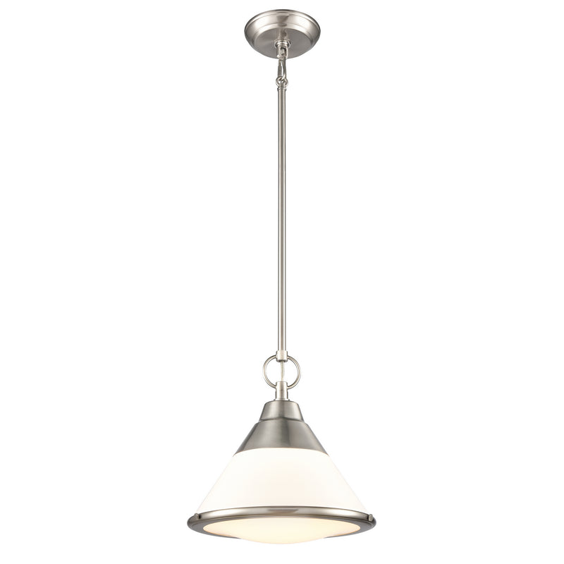 ELK Home 81445/1 One Light Pendant, Satin Nickel Finish-LightingWellCo