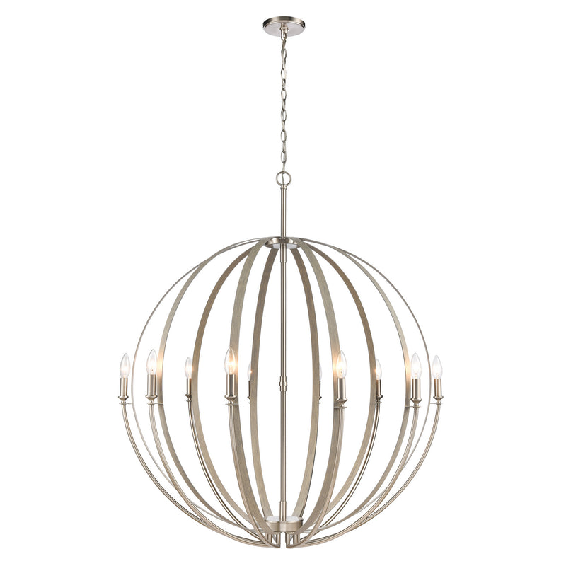 ELK Home 81467/10 Ten Light Chandelier, Beechwood Finish-LightingWellCo