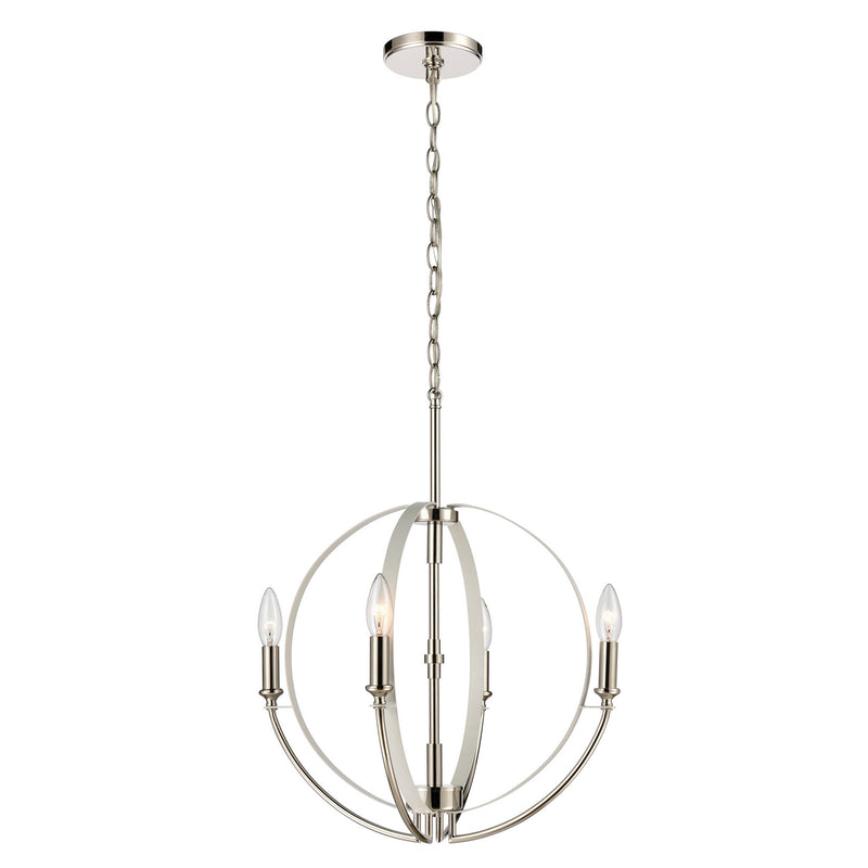 ELK Home 81475/4 Four Light Chandelier, Matte White Finish-LightingWellCo