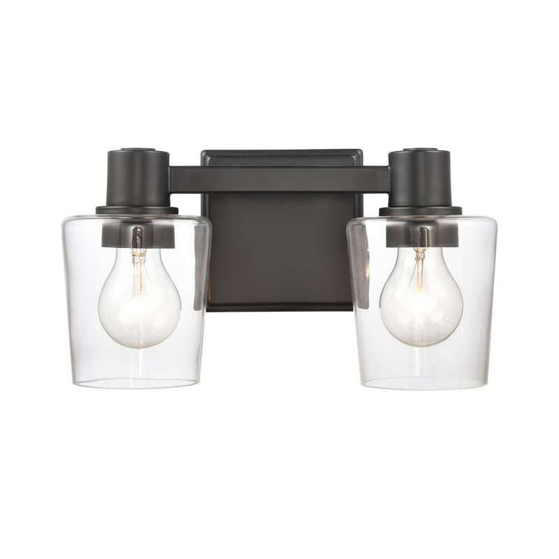 ELK Home 81641/2 Two Light Vanity, Matte Black Finish-LightingWellCo