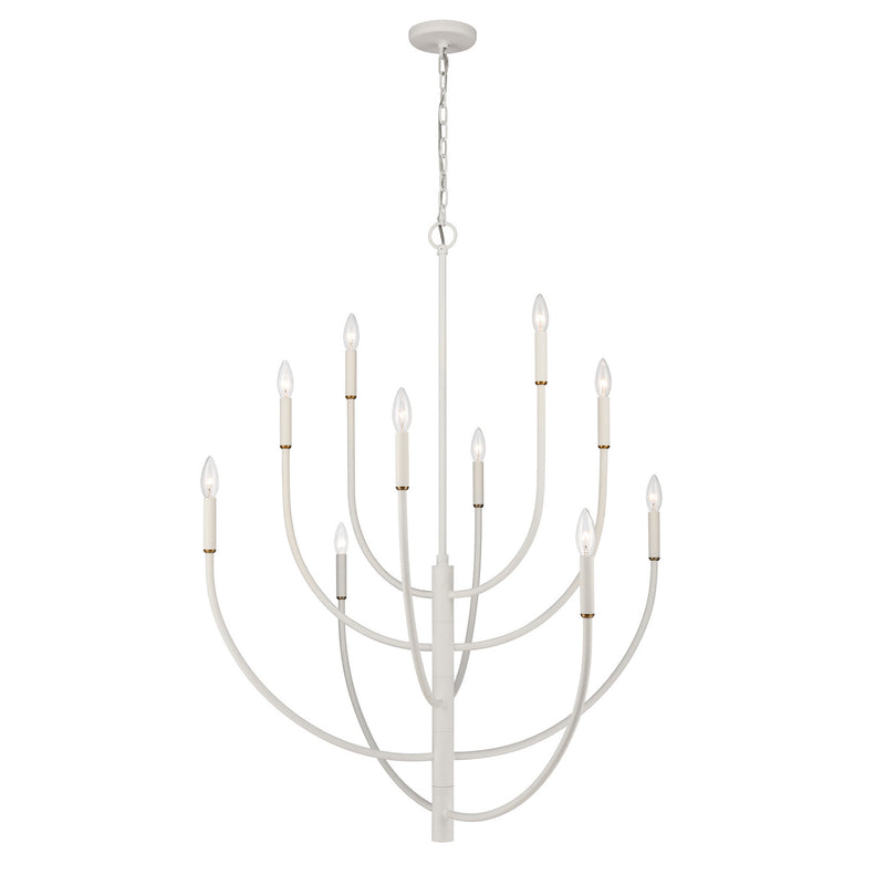 ELK Home 82019/10 Ten Light Chandelier, White Coral Finish-LightingWellCo