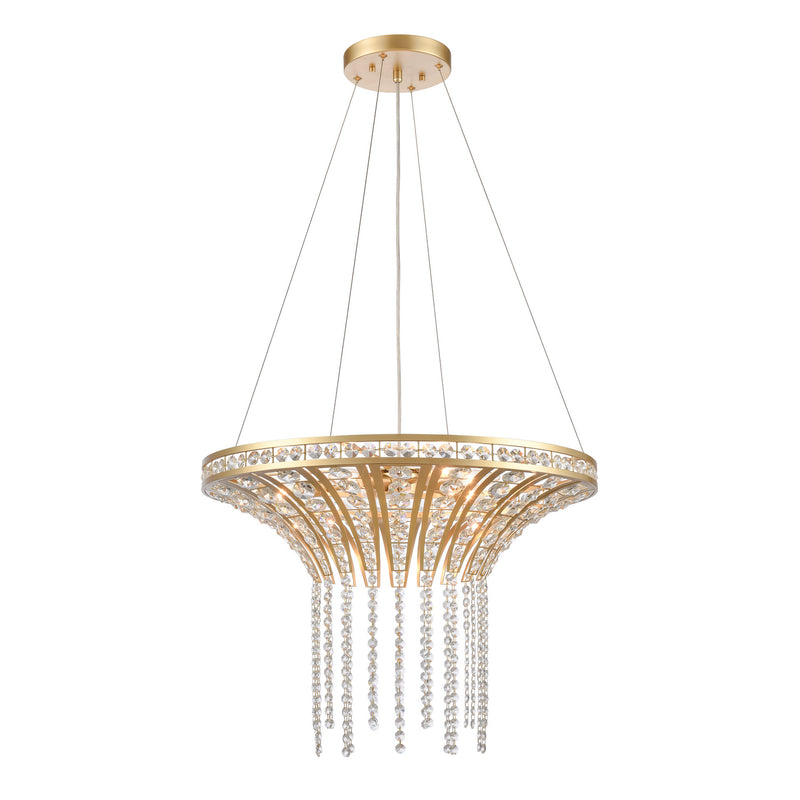 ELK Home 82228/6 Six Light Chandelier, Champagne Gold Finish-LightingWellCo