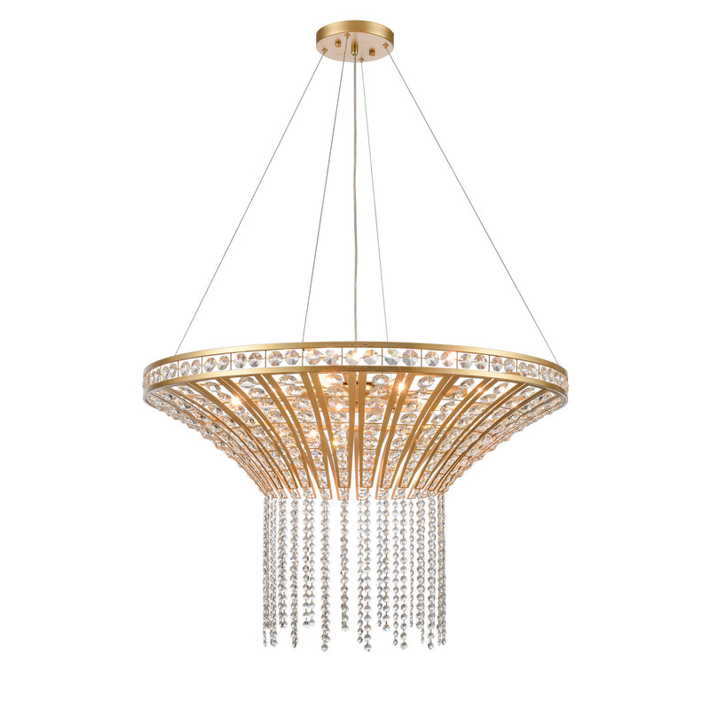 ELK Home 82229/8 Eight Light Chandelier, Champagne Gold Finish-LightingWellCo