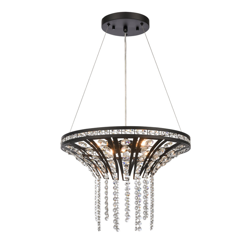 ELK Home 82237/4 Four Light Chandelier, Matte Black Finish-LightingWellCo