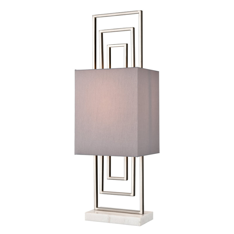 ELK Home H0019-8556 One Light Table Lamp, Satin Nickel Finish-LightingWellCo