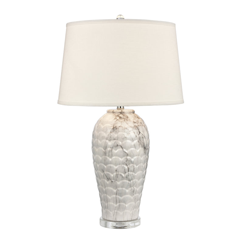 ELK Home H0019-9542 Table Lamp, White Marbleized Finish-LightingWellCo