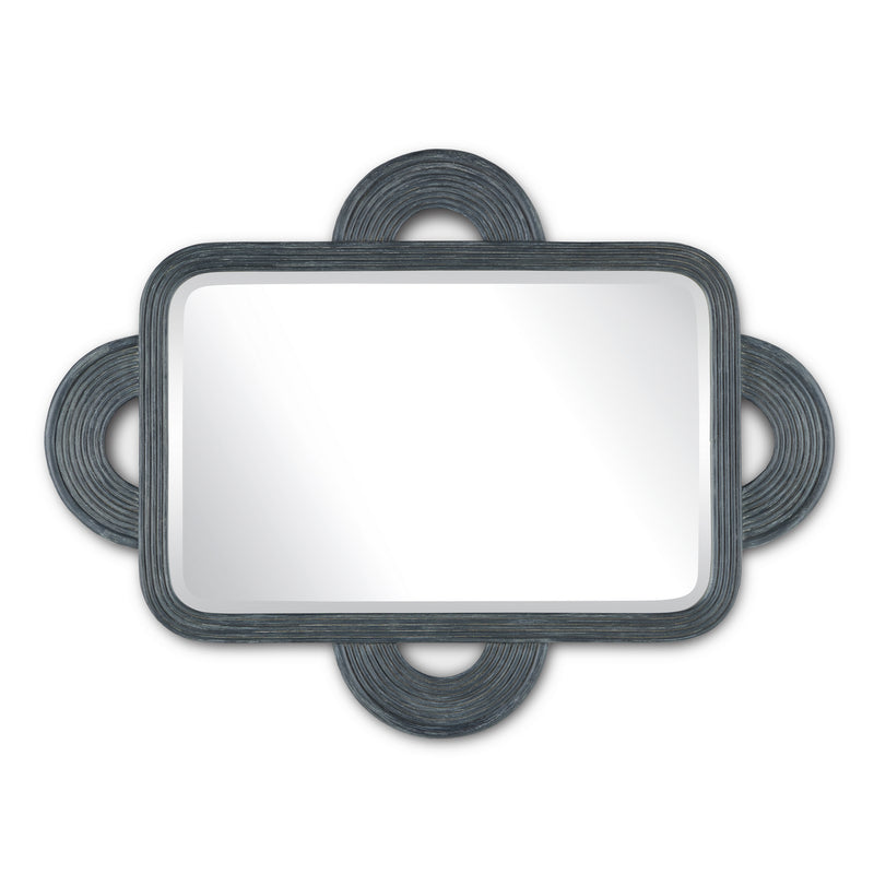 Currey and Company 1000-0126 Mirror, Vintage Navy/Mirror Finish-LightingWellCo