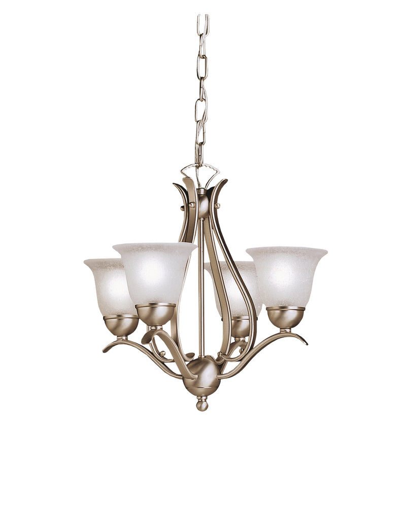 Kichler 2019NI Four Light Mini Chandelier, Brushed Nickel Finish - LightingWellCo