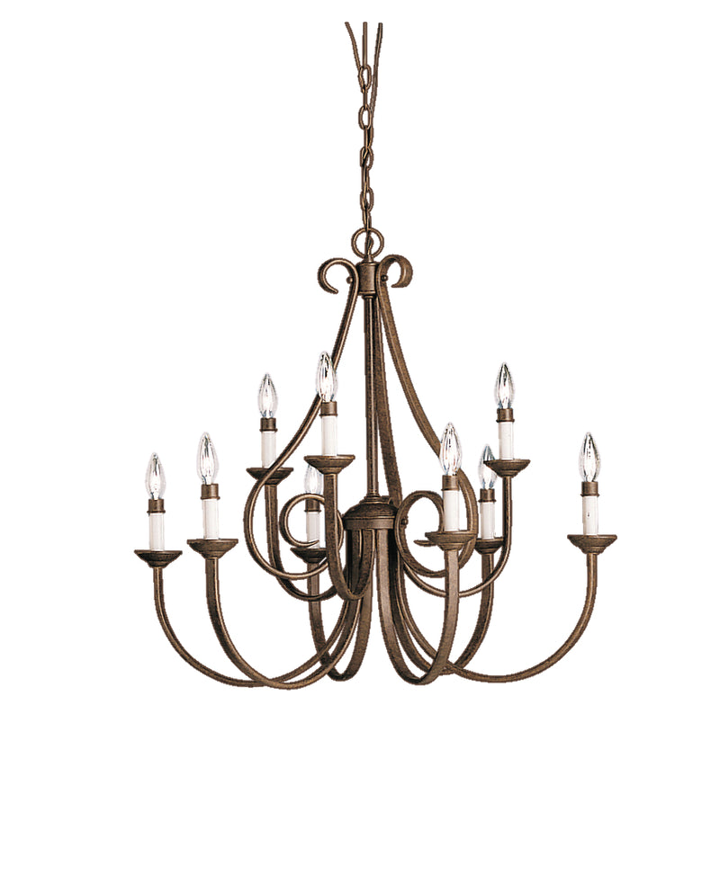 Kichler 2031TZ Nine Light Chandelier, Tannery Bronze Finish - LightingWellCo