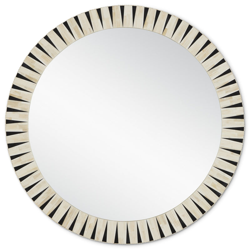 Currey and Company 1000-0137 Mirror, Natural/Black/Mirror Finish-LightingWellCo