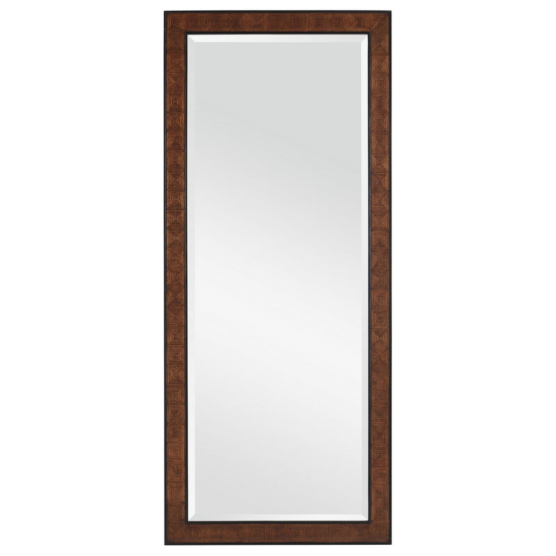 Currey and Company 1000-0144 Floor Mirror, Kona/Black/Mirror Finish-LightingWellCo