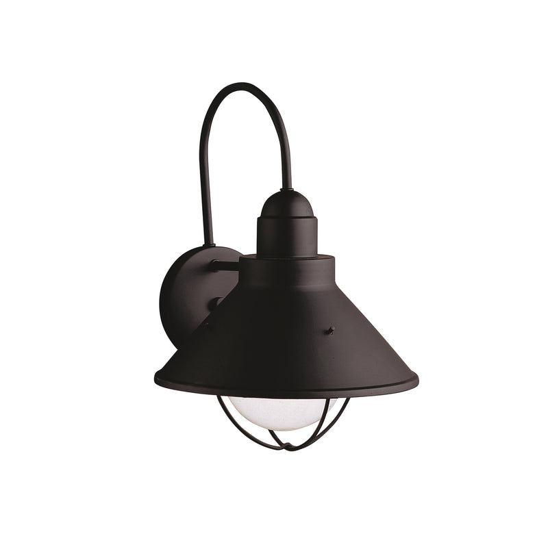 Kichler 9023BK One Light Outdoor Wall Mount, Black Finish - LightingWellCo